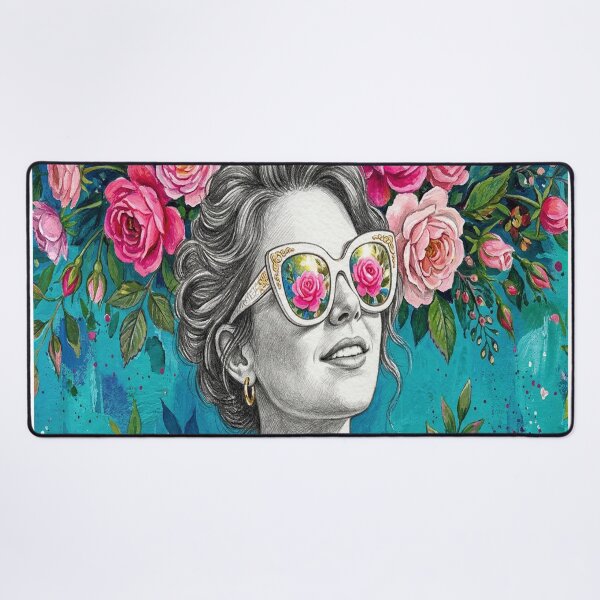 Item preview, Rose-Colored Radiance: A Floral Fantasy Portrait designed and sold by MakarenaCreate.
