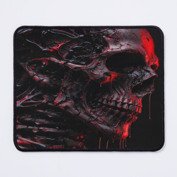 Item preview, Gothic Biomechanical Skull Red Dripping Dark Fantasy Art designed and sold by MakarenaCreate.