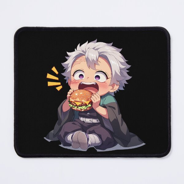 Item preview, Sanemi Shinazugawa Demon Slayer Chibi Burger Shock Snack Mood designed and sold by earlobejerk.