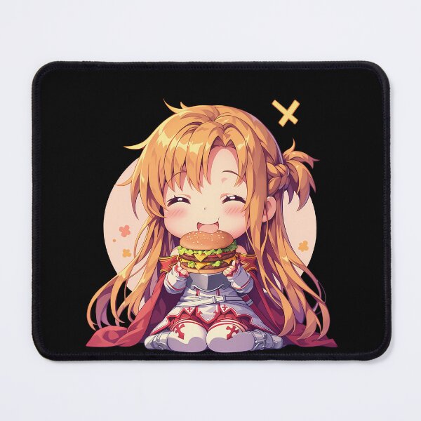 Item preview, Asuna Sword Art Online Chibi Burger Joy With Golden Hair Glow designed and sold by earlobejerk.