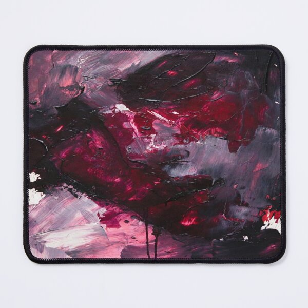 Item preview, Visceral Shadows Dark Crimson Impasto Abstract Portrait designed and sold by MakarenaCreate.