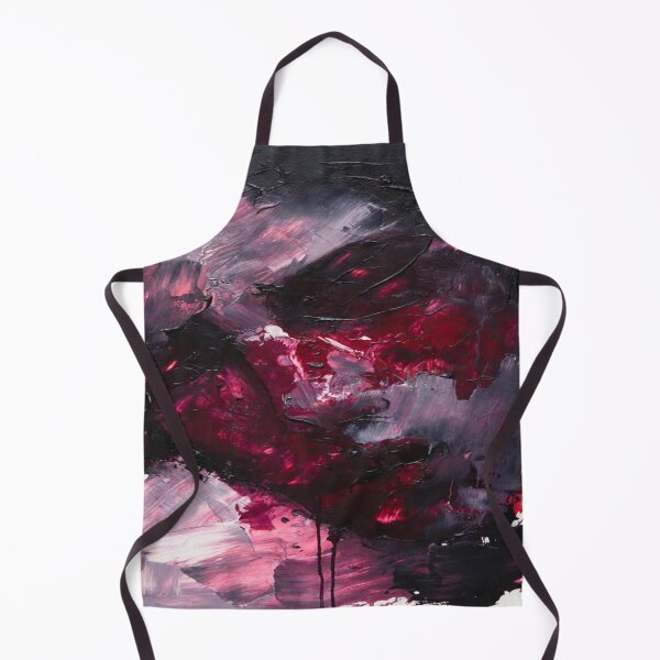 Item preview, Visceral Shadows Dark Crimson Impasto Abstract Portrait designed and sold by MakarenaCreate.