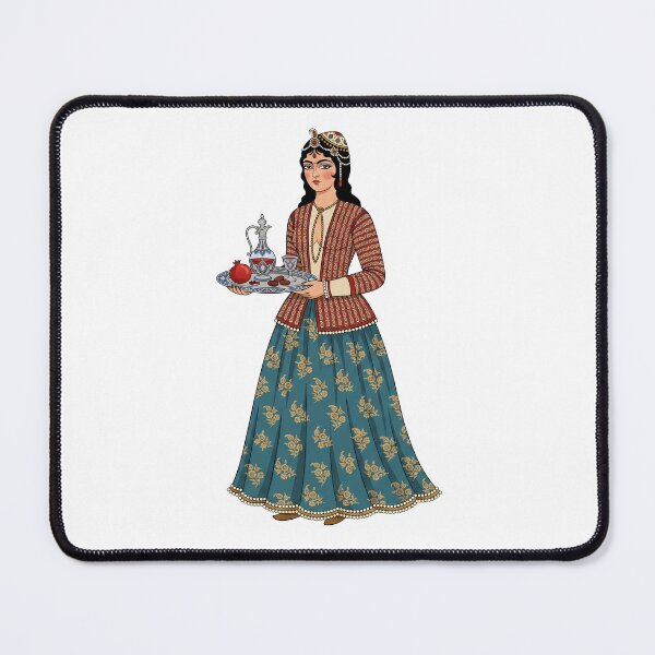 Artikelvorschau, Traditionelle iranische Kunst – Vektorillustration einer persischen Frau aus der Kadscharenzeit entworfen und verkauft von yousefi.
