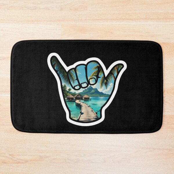 Item preview, Tropical Overwater Bungalow Shaka Island Paradise Sticker designed and sold by FestivityFinds.