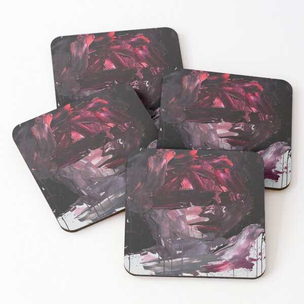 Item preview, Obscured Reality Dark Moody Impasto Abstract Portrait Art designed and sold by MakarenaCreate.