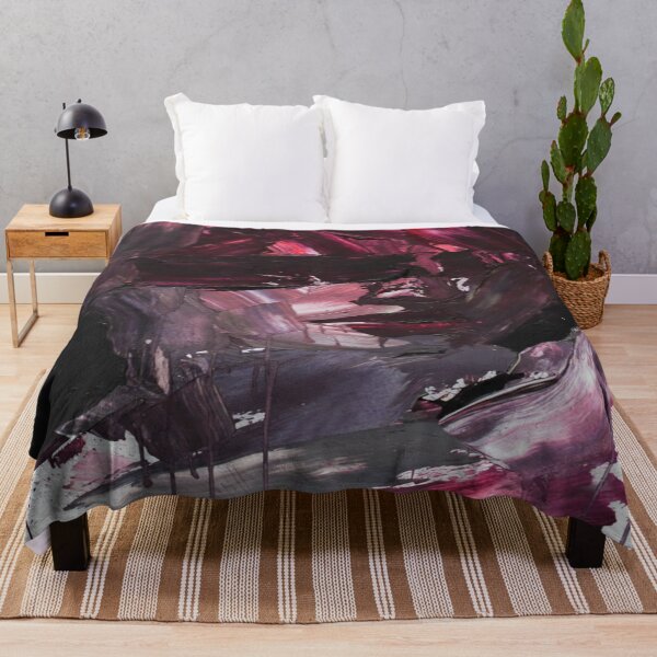 Item preview, Obscured Reality Dark Moody Impasto Abstract Portrait Art designed and sold by MakarenaCreate.