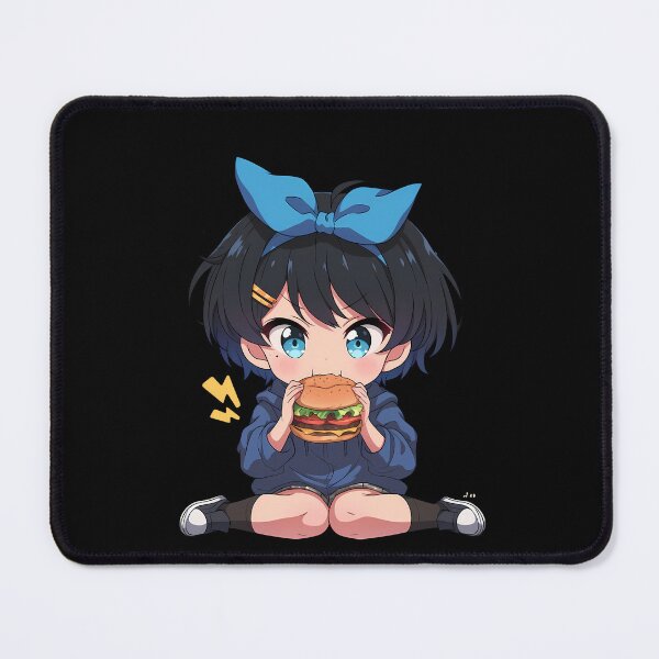 Item preview, Ruka Sarashina Rent A Girlfriend Chibi Kawaii Burger Anime Girl Bright Charm designed and sold by earlobejerk.