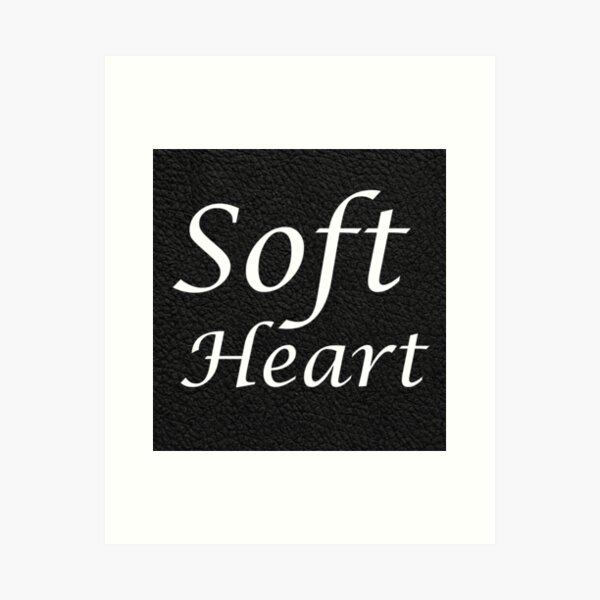 Item preview, Soft Heart – Black Leather Texture Inspirational Design designed and sold by NaphDesigns.