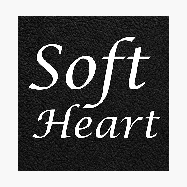 Item preview, Soft Heart – Black Leather Texture Inspirational Design designed and sold by NaphDesigns.