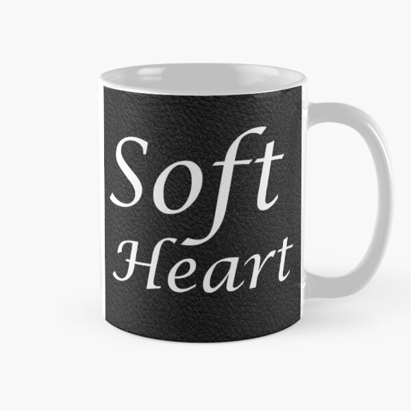 Item preview, Soft Heart – Black Leather Texture Inspirational Design designed and sold by NaphDesigns.