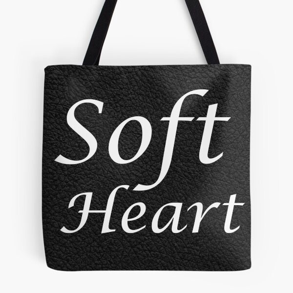 Item preview, Soft Heart – Black Leather Texture Inspirational Design designed and sold by NaphDesigns.