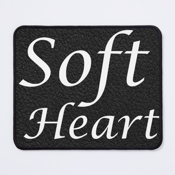 Item preview, Soft Heart – Black Leather Texture Inspirational Design designed and sold by NaphDesigns.