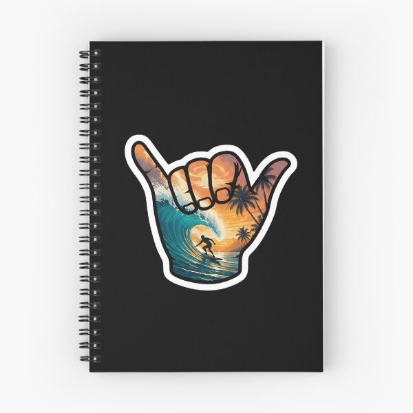 Item preview, Surfing Shaka Tropical Wave Sunset Beach Surfer Sticker designed and sold by FestivityFinds.