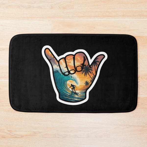 Item preview, Surfing Shaka Tropical Wave Sunset Beach Surfer Sticker designed and sold by FestivityFinds.