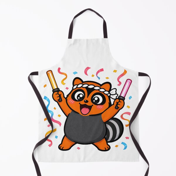 Item preview, Kawaii Tanuki Concert Hype — Cute Japanese Raccoon Dog Glowstick Sticker designed and sold by naruse-design.