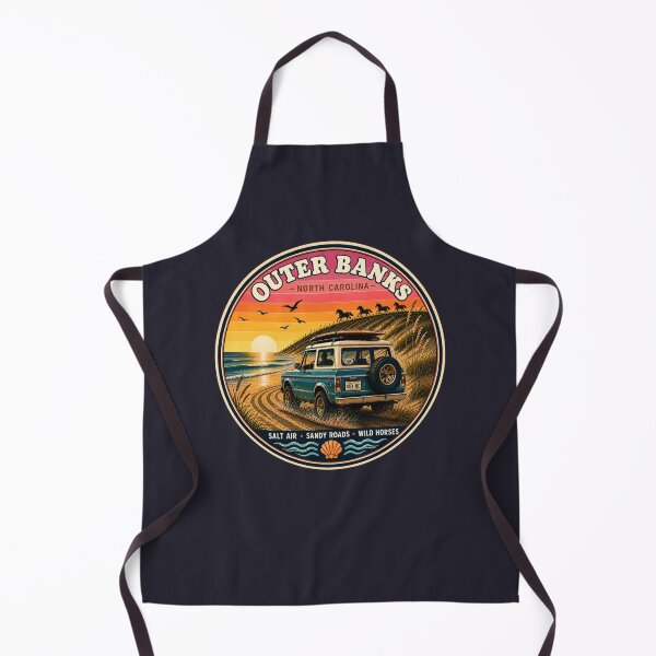 Item preview, Outer Banks Bronco 4x4 Retro Sunset Badge designed and sold by Swanny's Custom T-shirt and Gift Designs.