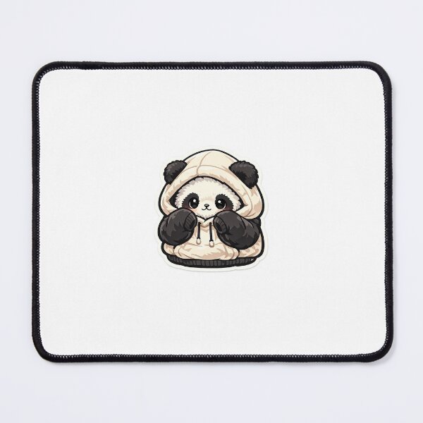 Item preview, Cozy Panda Hoodie Sticker Kawaii Animal Aesthetic for Introverts & Cozy Lovers designed and sold by CutePrintCorner.