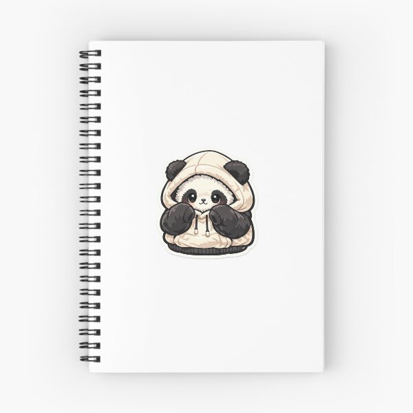 Item preview, Cozy Panda Hoodie Sticker Kawaii Animal Aesthetic for Introverts & Cozy Lovers designed and sold by CutePrintCorner.