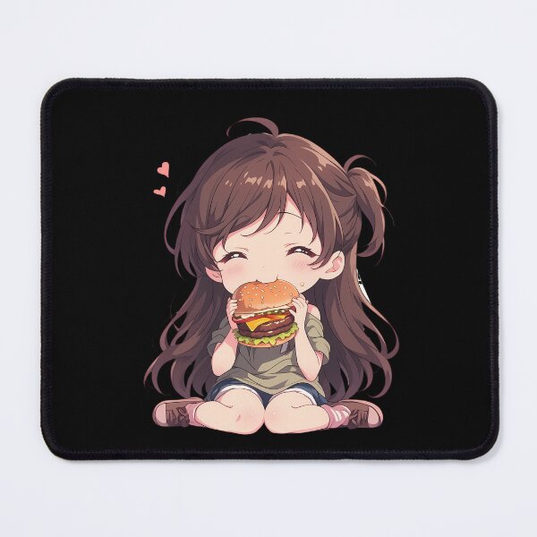 Artikelvorschau, Mizuhara Chizuru Rent A Girlfriend Chibi Kawaii Burger Anime Girl Sweet Joy entworfen und verkauft von earlobejerk.