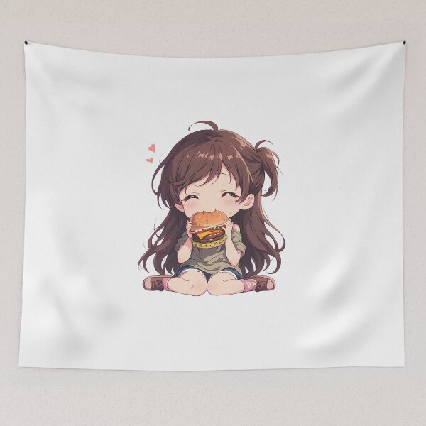 Item preview, Mizuhara Chizuru Rent A Girlfriend Chibi Kawaii Burger Anime Girl Sweet Joy designed and sold by earlobejerk.