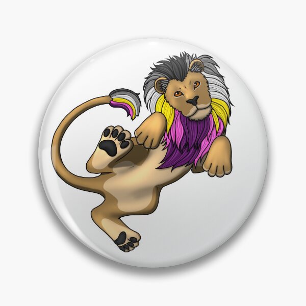 Item preview, Pride Lion: Asexual (New Flag) designed and sold by StaticKlingShop.