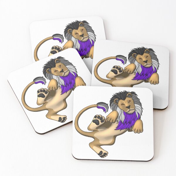 Item preview, Pride Lion: Asexual designed and sold by StaticKlingShop.