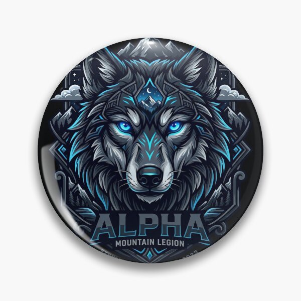 Item preview, Alpha Wolf Mountain Crest designed and sold by BigBoyFunky.