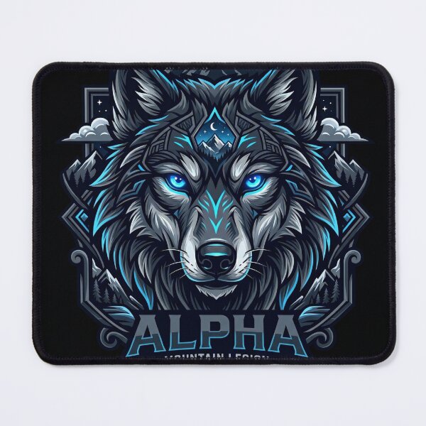 Item preview, Alpha Wolf Mountain Crest designed and sold by BigBoyFunky.