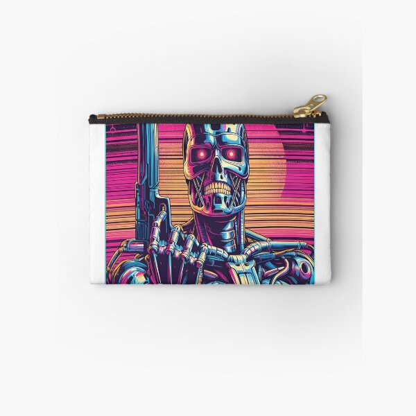 Item preview, Neon Retrowave Skeleton Gunner Design designed and sold by TokyoAyashi.