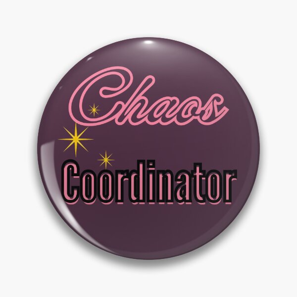 Item preview, Chaos Coordinator Cute Retro Typography Sticker designed and sold by @Elegantcreatures  ⭐ ⭐ ⭐ ⭐ ⭐.