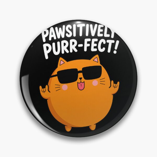 Item preview, Pawsitively Purr-fect Orange Cat Rocker Pun designed and sold by bosamji.