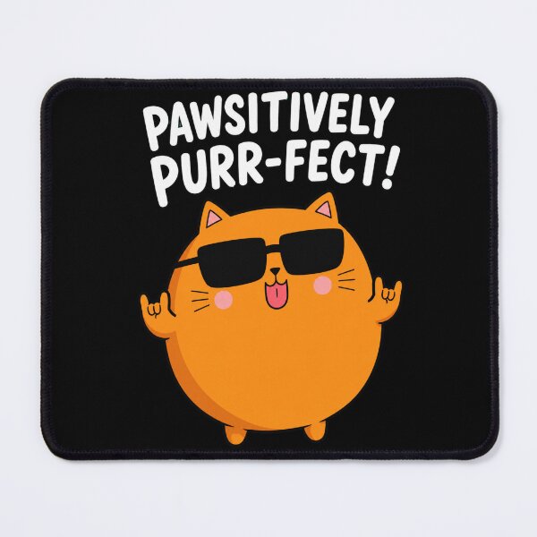 Item preview, Pawsitively Purr-fect Orange Cat Rocker Pun designed and sold by bosamji.