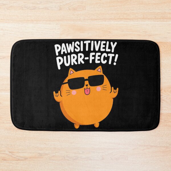 Item preview, Pawsitively Purr-fect Orange Cat Rocker Pun designed and sold by bosamji.