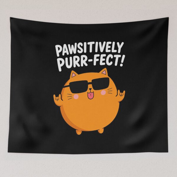 Item preview, Pawsitively Purr-fect Orange Cat Rocker Pun designed and sold by bosamji.