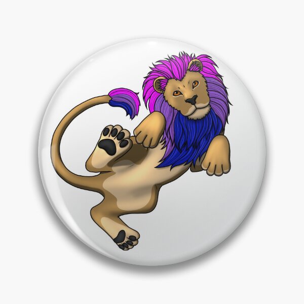 Aperçu de l'œuvre Lion de la fierté : Bisexuel créée et vendue par StaticKlingShop.