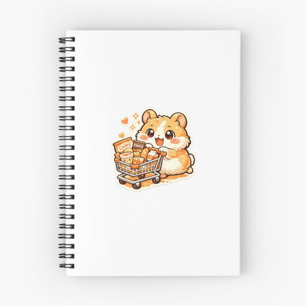 Item preview, Shopping Hamster Sticker Kawaii Animal Aesthetic for Cute Collectors & Food Lovers designed and sold by CutePrintCorner.