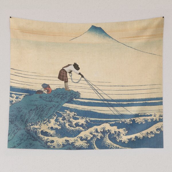 Item preview, Hokusai Meets a Scottish Terrier designed and sold by CJChronicles.