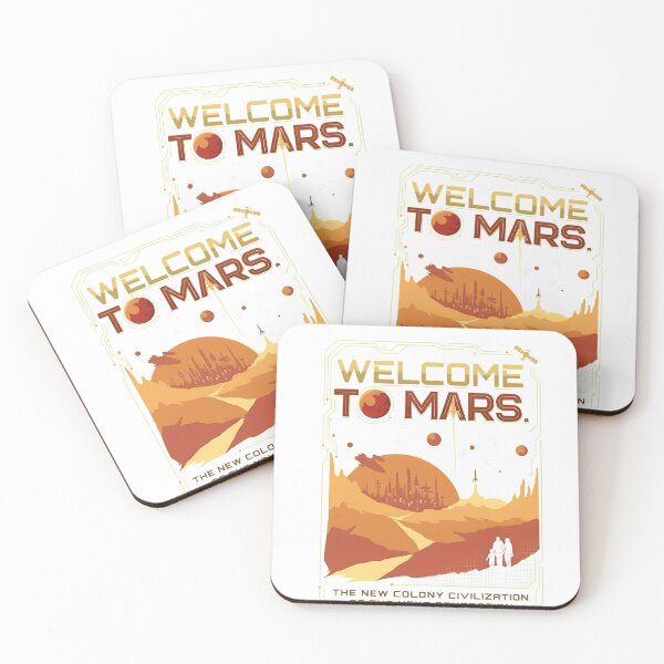 Item preview, Retro Mars Colony Travel Poster  designed and sold by TokyoAyashi.
