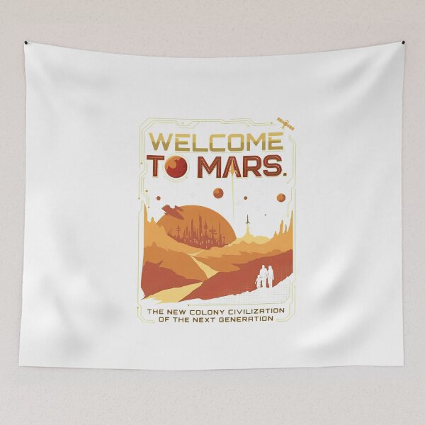 Item preview, Retro Mars Colony Travel Poster  designed and sold by TokyoAyashi.