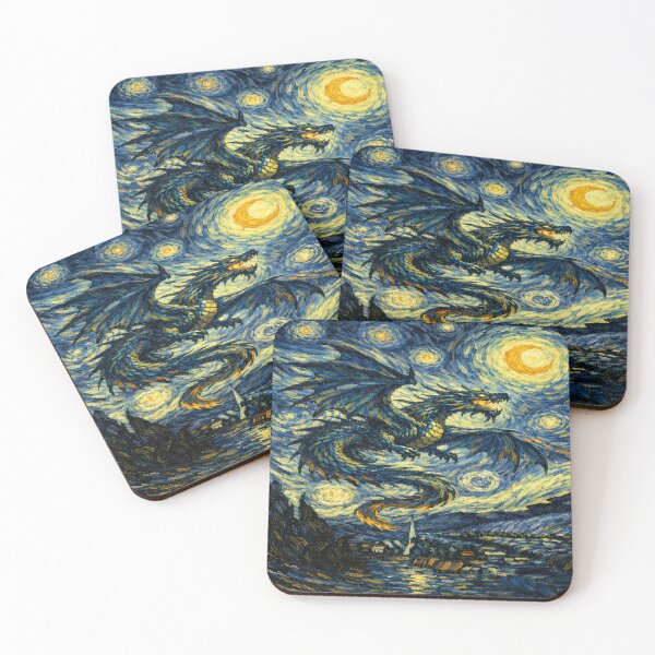 Item preview, Starry Night Dragon – Cosmic Fantasy Sky designed and sold by bluesirian22.