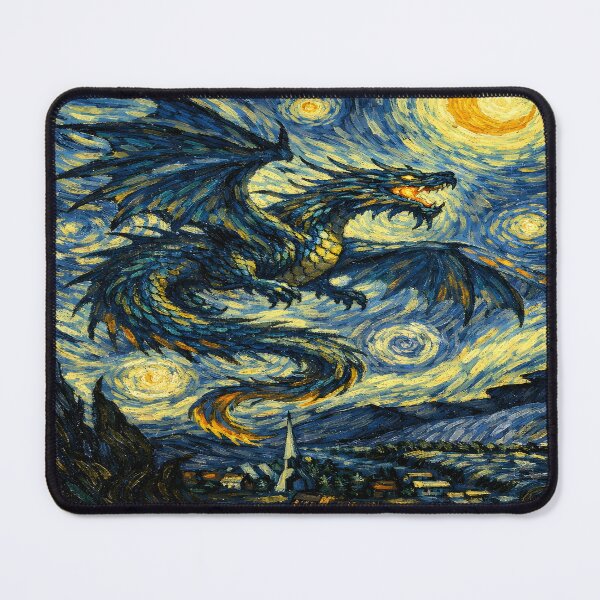 Item preview, Starry Night Dragon – Cosmic Fantasy Sky designed and sold by bluesirian22.