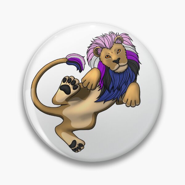 Item preview, Pride Lion: Genderfluid designed and sold by StaticKlingShop.