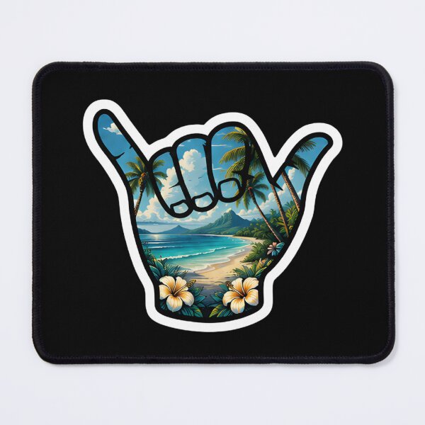 Item preview, Tropical Shaka Hawaiian Beach Paradise Ocean View Sticker designed and sold by FestivityFinds.