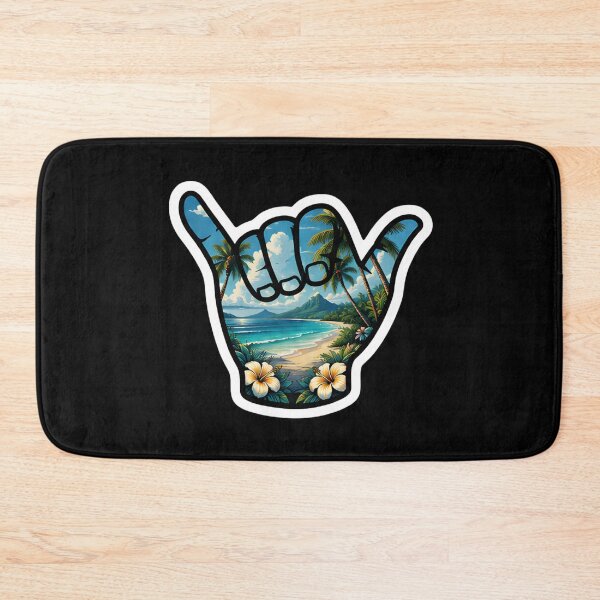 Item preview, Tropical Shaka Hawaiian Beach Paradise Ocean View Sticker designed and sold by FestivityFinds.
