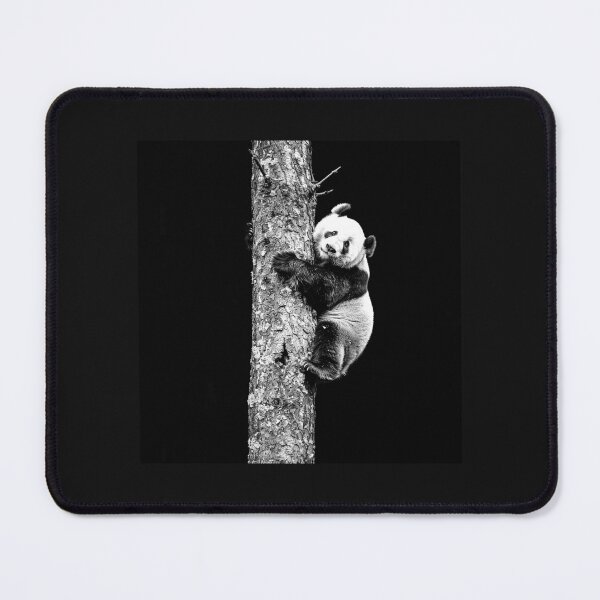 Item preview, Black and White Panda Climbing Tree Wildlife Art designed and sold by inkoutninja.