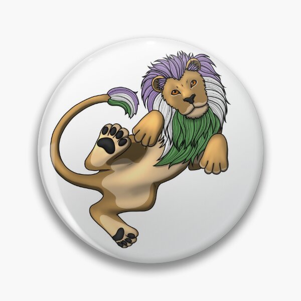 Item preview, Pride Lion: Genderqueer designed and sold by StaticKlingShop.