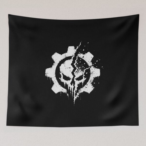 Item preview, Gear Skull War Emblem white designed and sold by MarlonOspinaStore.