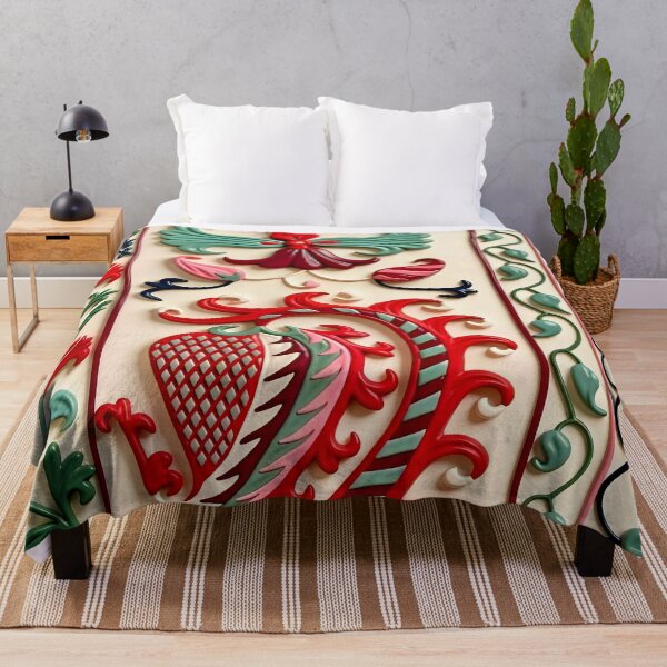 Item preview, Suzani Antique Floral Uzbekistan Embroidery designed and sold by Vicky Brago-Mitchell®.