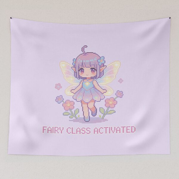 Item preview, Fairy Class Activated Pixel Art Gamer Girl designed and sold by PotionPixelArt.