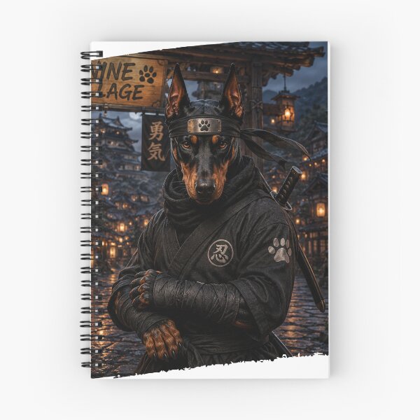 Item preview, Shadow of the Canine Village – Ninja Doberman Warrior designed and sold by WhatASunShine.